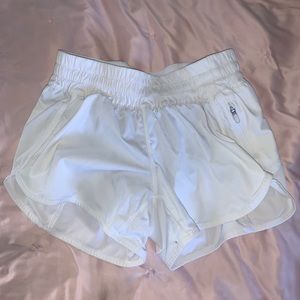 White Lululemon Tracker Shorts